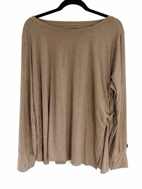 Old Navy Active CloudMotion Top XXL Tall Taupe Long Sleeve